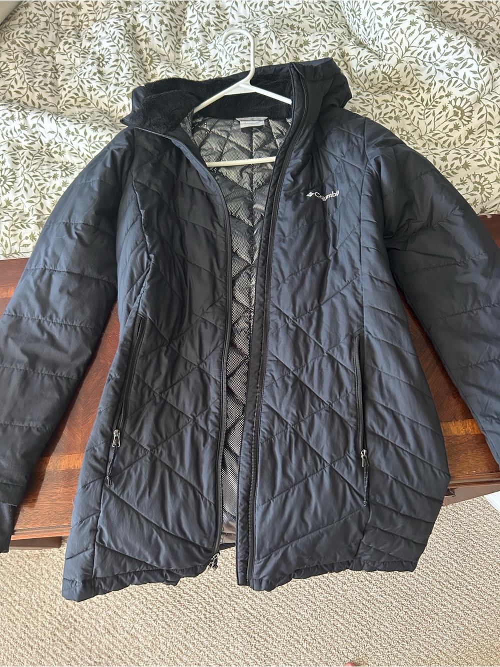 Columbia Black Quilted Insulated Long Puffer Coat - Picture 6 of 7